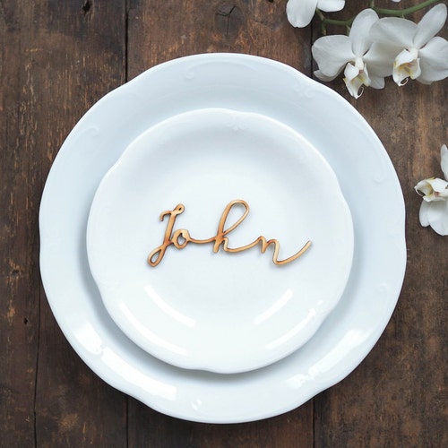PERSONALISED Wedding Table Setting Names Table Setting Name Etsy