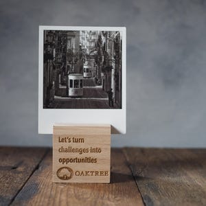 porte-photos - support pour cartes postales en bois, présentoir d'impression, utilisez-le comme porte-cartes, cube en bois, cadeau pour les photographes 6,5 x 6,5 cm (2,5 x 2,5 pouces)
