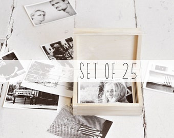 set of 25 photo boxes for 4"x6" (10x15cm) prints , photography packaging, for photographers, packaging, wooden box, box for prints, photo