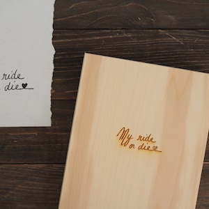 YOUR own handwritten signature as ENGRAVER - personalised wooden box with your signature