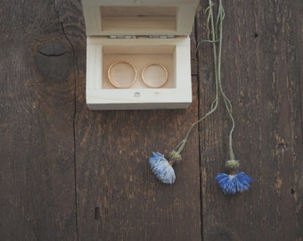 ring box rectangle - wedding case, wooden tiny box, wedding ring, ring box, natural wood unpainted, unfinished wood, pine wood, engraved box