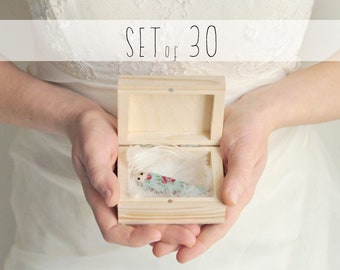 set von 30 USB Boxen mit Magnetverschluss, mit Magneten, USB Hülle, Verpackung für Fotografen, für Hochzeit, aus Holz, Gravur erhältlich