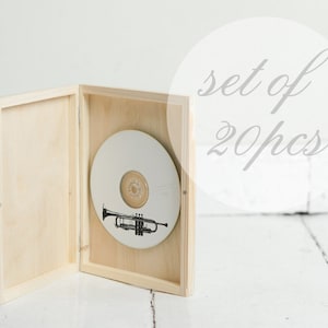 Set of 20 pcs - Single DVD case, wooden box, keepsake box, natural wood , wedding keepsake, dvd keepsake, cd case, cd box, dvd box, engraved