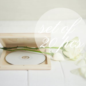 Set of 20 pcs - Single CD case, wooden box, keepsake box, natural wood , dvd cd case, cd box, dvd box, music box, custom engraved