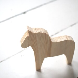 Wooden DALA horse decor, dala, scandinavian design, kidsroom decor, babyroom decor, unfinished wood, unpainted, home decor, horse image 3