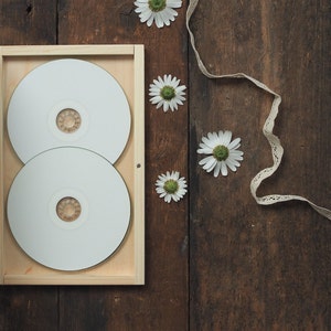 Quadruple DVD case, wooden box, keepsake box, natural wood , wedding keepsake, dvd keepsake, cd case, cd box, dvd box