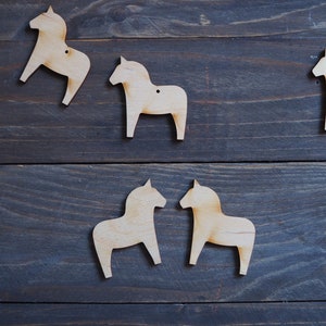 DALA tag, wooden tags, christmas packaging, scandinavian horse, horse tag, wooden horse, christmas gift tag, diy PICK set and get DISCOUNT image 6