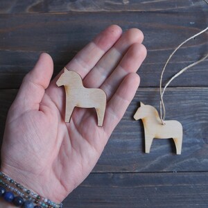 DALA tag, wooden tags, christmas packaging, scandinavian horse, horse tag, wooden horse, christmas gift tag, diy PICK set and get DISCOUNT image 4