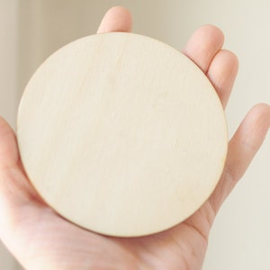 10cm wooden circle, natural wood unpainted, for crafting, DIY, make your own jewelry, ready to decorate, wooden supplies, jewellery supplies image 2