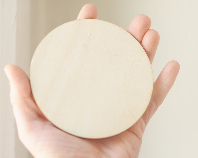 10cm wooden circle, natural wood unpainted, for crafting, DIY, make your own jewelry, ready to decorate, wooden supplies, jewellery supplies image 2