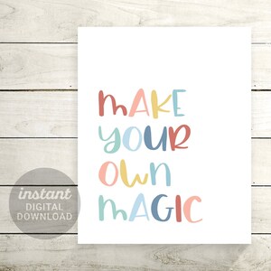 Colorful kids wall art / Children&#39;s room print / Nursery printable / Kids sayings wall art / Kids playroom decor / Inspirational kids phrase