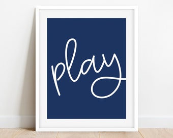 Playroom wall art / Kids bedroom art / Play wall art / Colorful playroom printable / Cute playroom decor / Custom playroom art