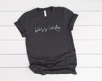 Koszulka Boss Lady / Koszula Boss Lady / Koszulka damska / Top Boss Lady / Koszulka z krótkim rękawem unisex / Koszulka dla pracującej mamy / Prezent dla szefowej dla niej