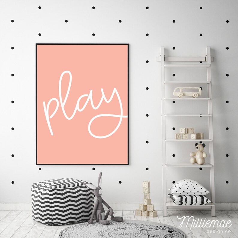Playroom Wall Art / Kids Bedroom Art / Play Wall Art / Colorful