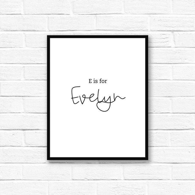 Custom Name Wall Art / Nursery Wall Art / Personalized Name Etsy