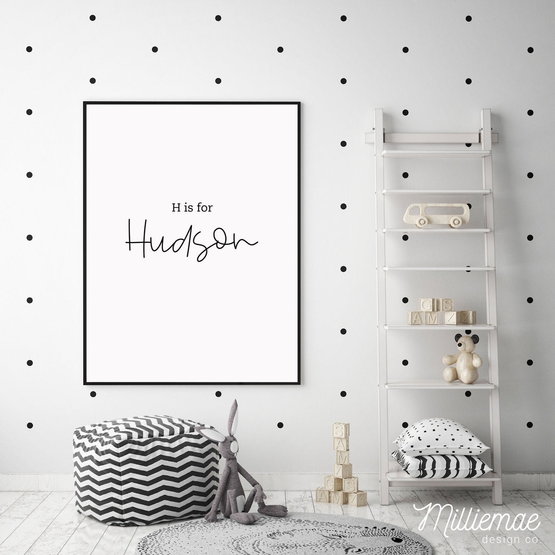 Custom Name Wall Art / Nursery Wall Art / Personalized Name Etsy