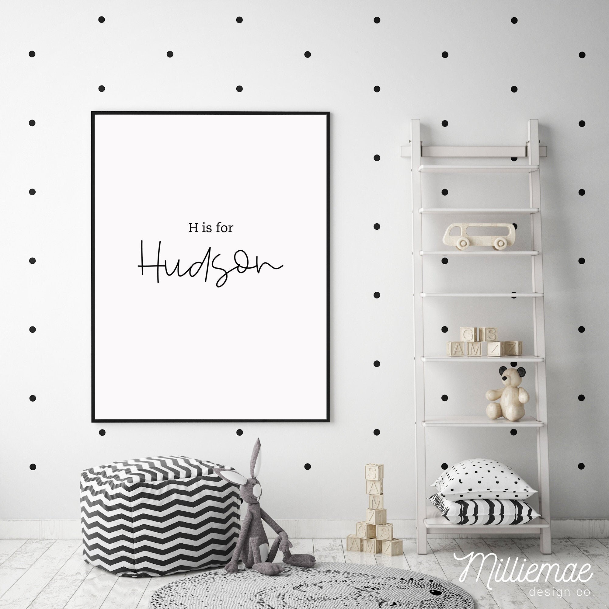 Custom Name Wall Art / Nursery Wall Art / Personalized Name Etsy