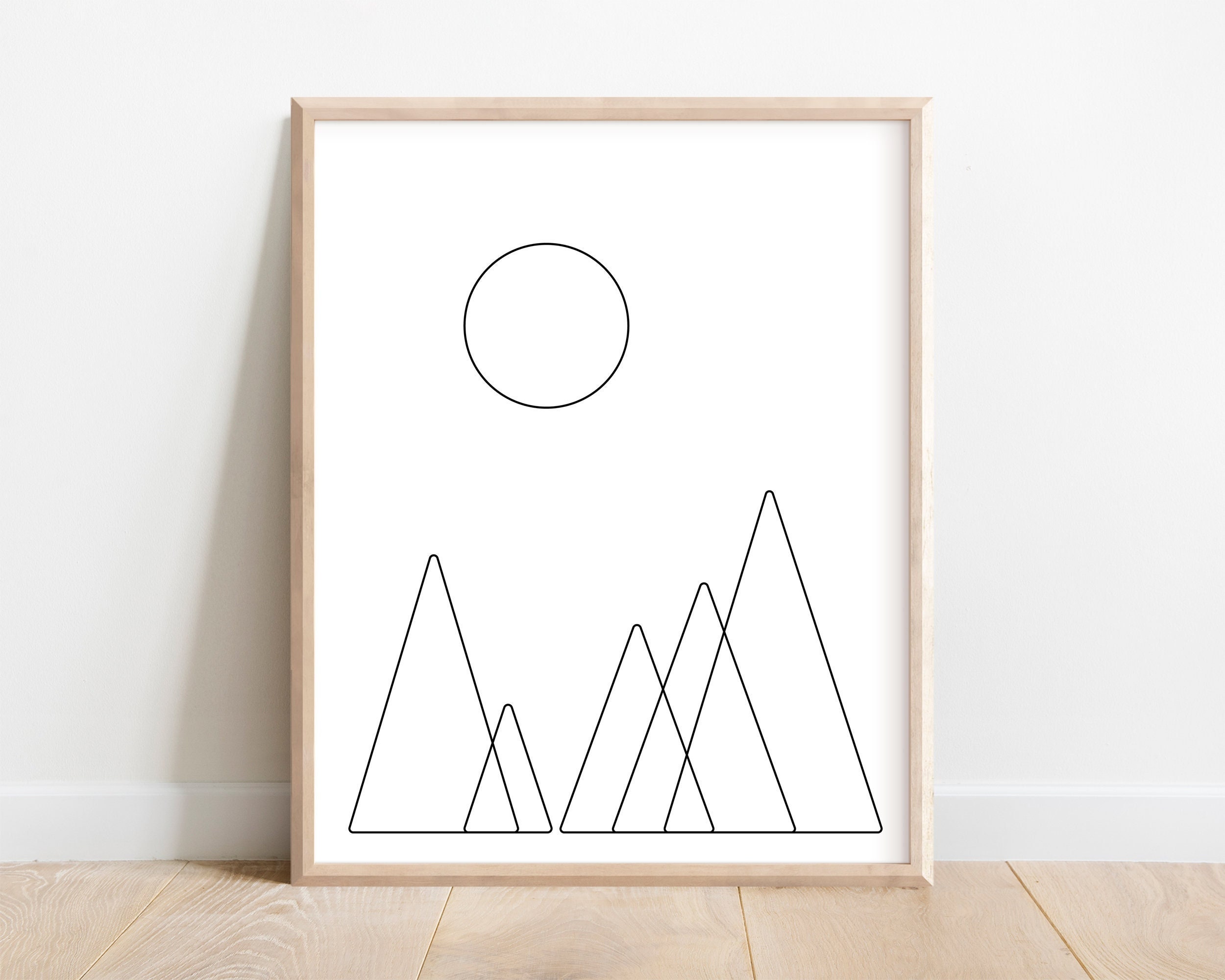 Geometric Nursery Wall Art / Mountains Printable Decor / Modern ...