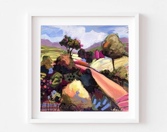 Landscape Print, Landscape Art, Colorful Landscape, Abstract Landscape, abstract art, contemporary art, landscape, eclectic wall art