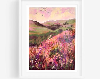 Landscape Print, Landscape Art, Colorful Landscape, Abstract Landscape, abstract art, contemporary art, landscape, eclectic wall art, boho