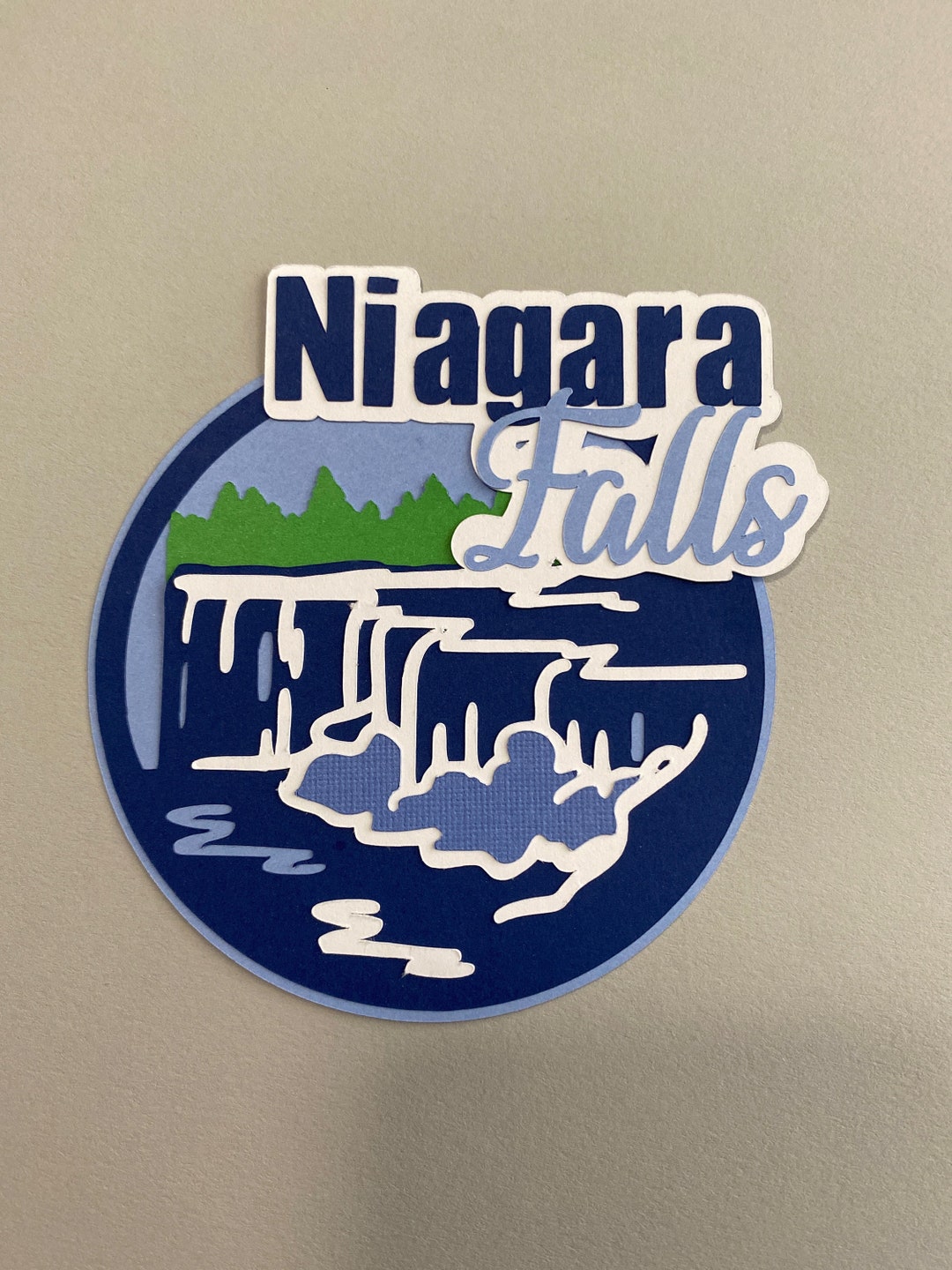 Niagara Falls Layered Scrapbooking Die Cut Dimensional Embellishment Etsy