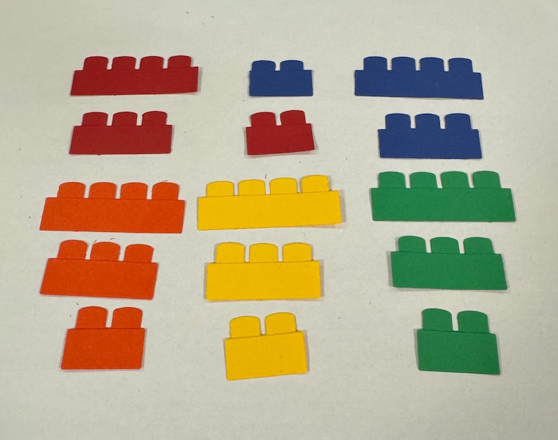Set of 15 Building Blocks Layered Scrapbooking Die Cut Dimensional ...
