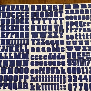 Creative Memories 2023 Blue Collegiate ABC/123   Stickers New