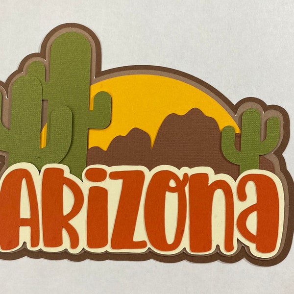 Arizona Layered Scrapbooking Die Cut Dimensional Embellishment