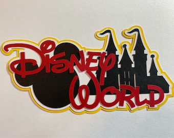 Disney World Layered Scrapbooking Die Cut Dimensional Embellishment
