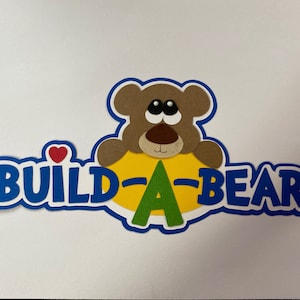 Build-A-Bear Layered Scrapbooking Die Cut Dimensional Embellishment