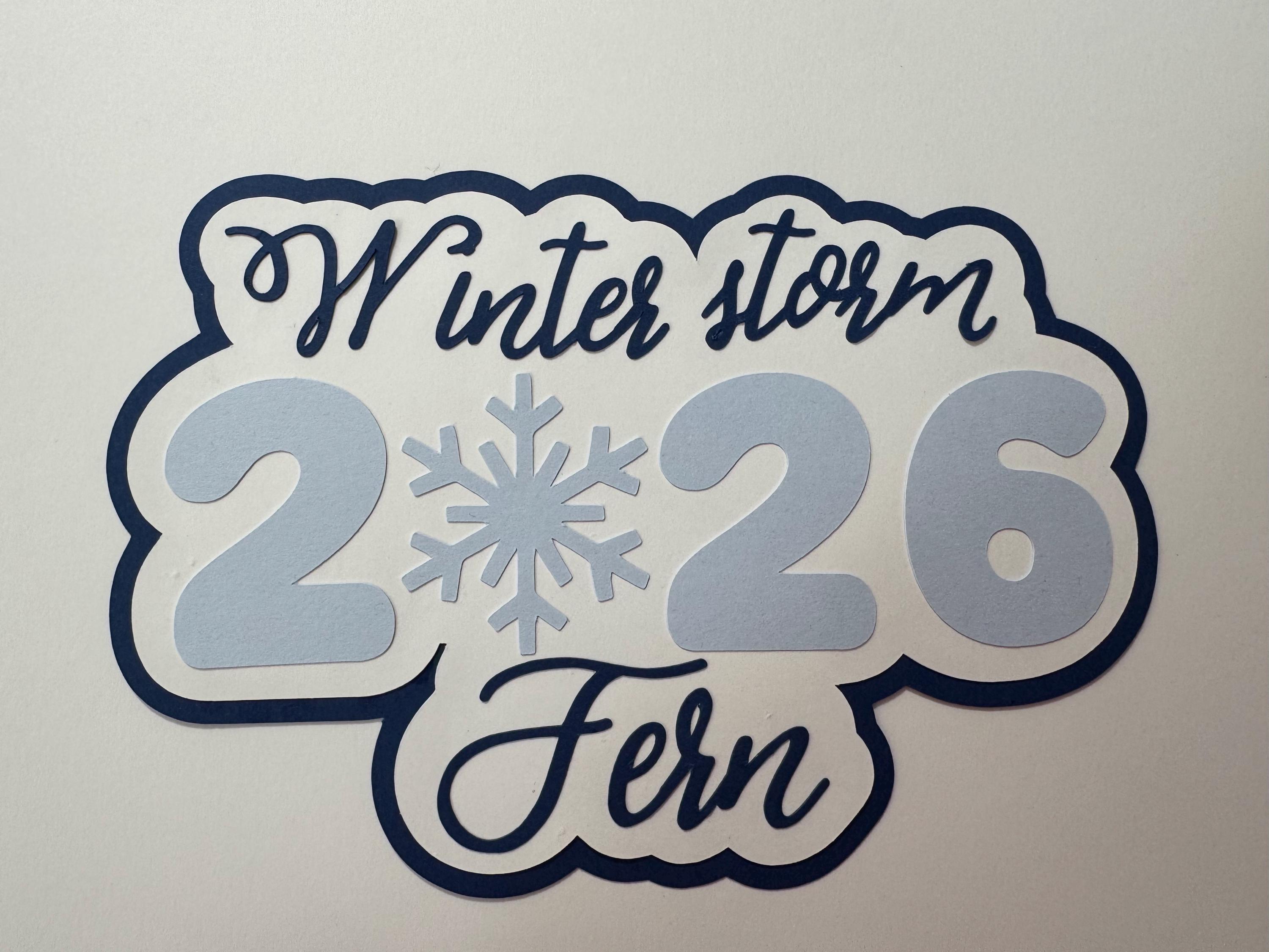Winter Storm Fern 2026 Layered Scrapbooking Die Cut Dimensional ...