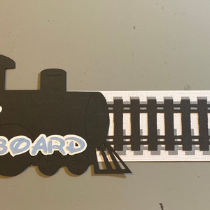 Train All Aboard Border Scrapbooking Die Cut Dimensional Embellishment