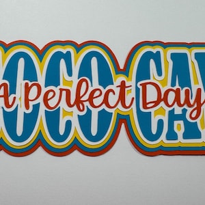 Coco Cay Bahamas Layered Scrapbooking Die Cut Dimensional Embellishment