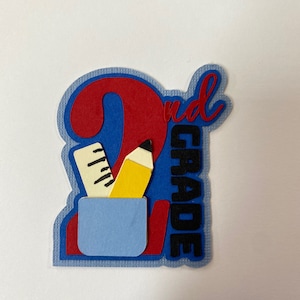 2nd Grade Scrapbooking Cardmaking Die Cut Embellishment