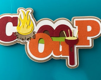 Camp Out Layered Die Cut for Scrapbooking or Card Making