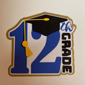 12th Grade Scrapbooking Cardmaking Die Cut Embellishment
