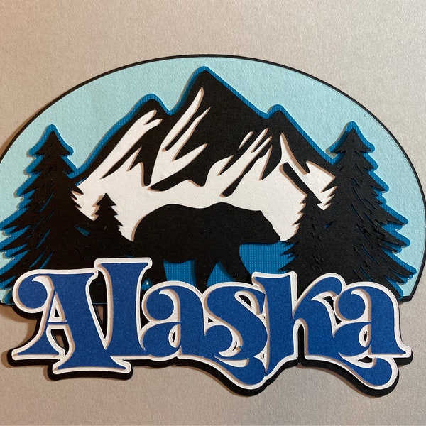 Alaska Layered Scrapbooking Die Cut Dimensional Embellishment