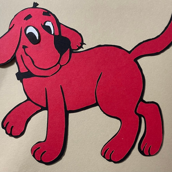 Clifford The Big Red Dog Layered Scrapbooking Die Cut Dimensional Embellishment