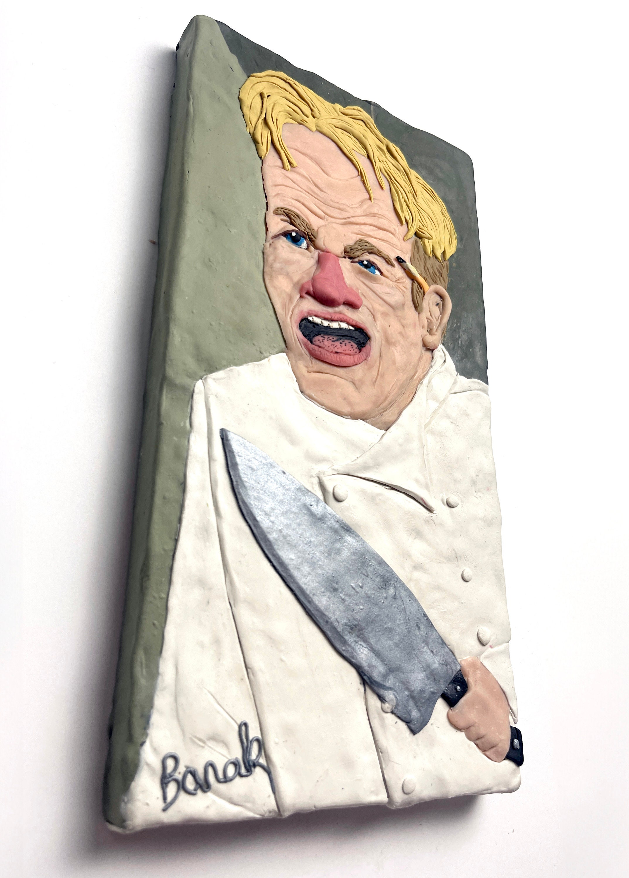 Gordon Ramsay Polymer Clay Relief Sculpture - Etsy