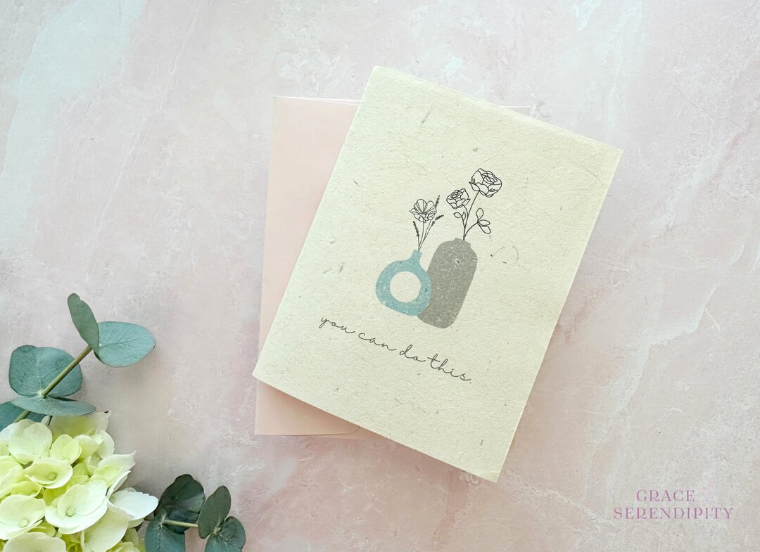 Encouraging Plantable Seed Card Notecard With Choice of Envelope Color - Etsy