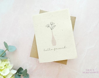 Friend Card - Plantable Notecard with Choice of Envelope Color