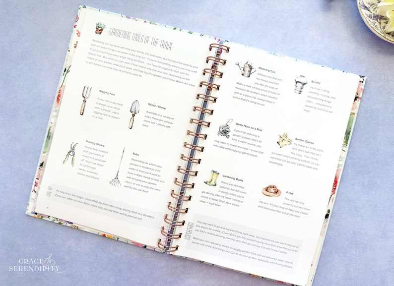 Garden Journal Gardening Journal Spiral Notebook, Keepsake Journal, Spiral Journal, Flower Journal, Summer Journal image 3