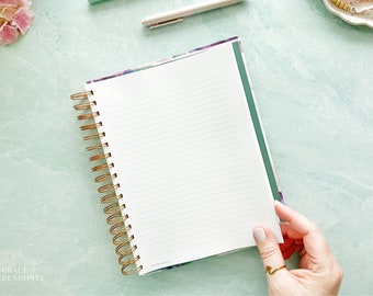 Lined Notebook with your choice of Lined Pages, Dot Grid Pages, and Grid Pages