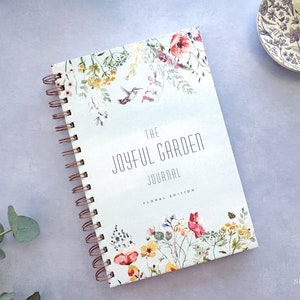 Garden Journal Gardening Journal Spiral Notebook, Keepsake Journal, Spiral Journal, Flower Journal, Summer Journal image 1