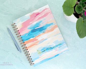 Beach Sunset Notebook with your choice of Lined Pages, Dot Grid Pages, and Grid Pages