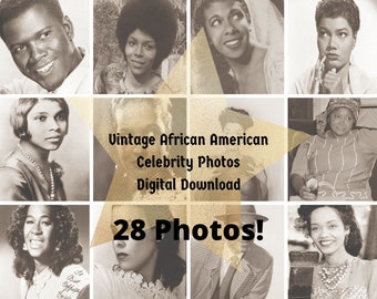 Vintage African American Celebrity Photos-Journal Cards-Vintage Black Men and Women-Vintage Photos|Well Dressed Black People