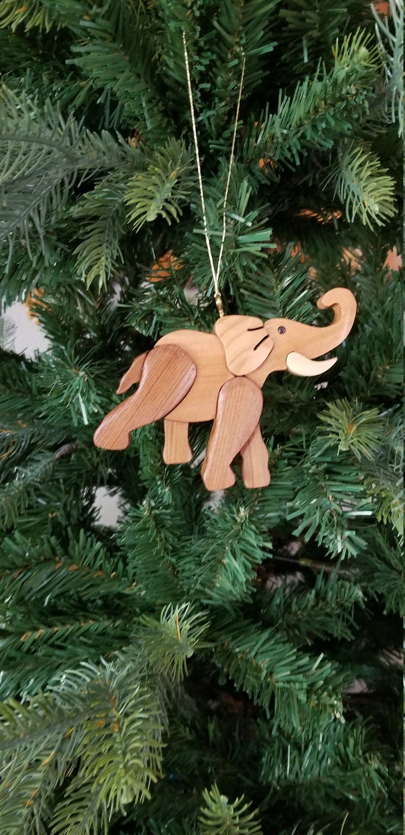 ELEPHANT BULL. Christmas Ornament. Goes nicely with mama elephant. image 1