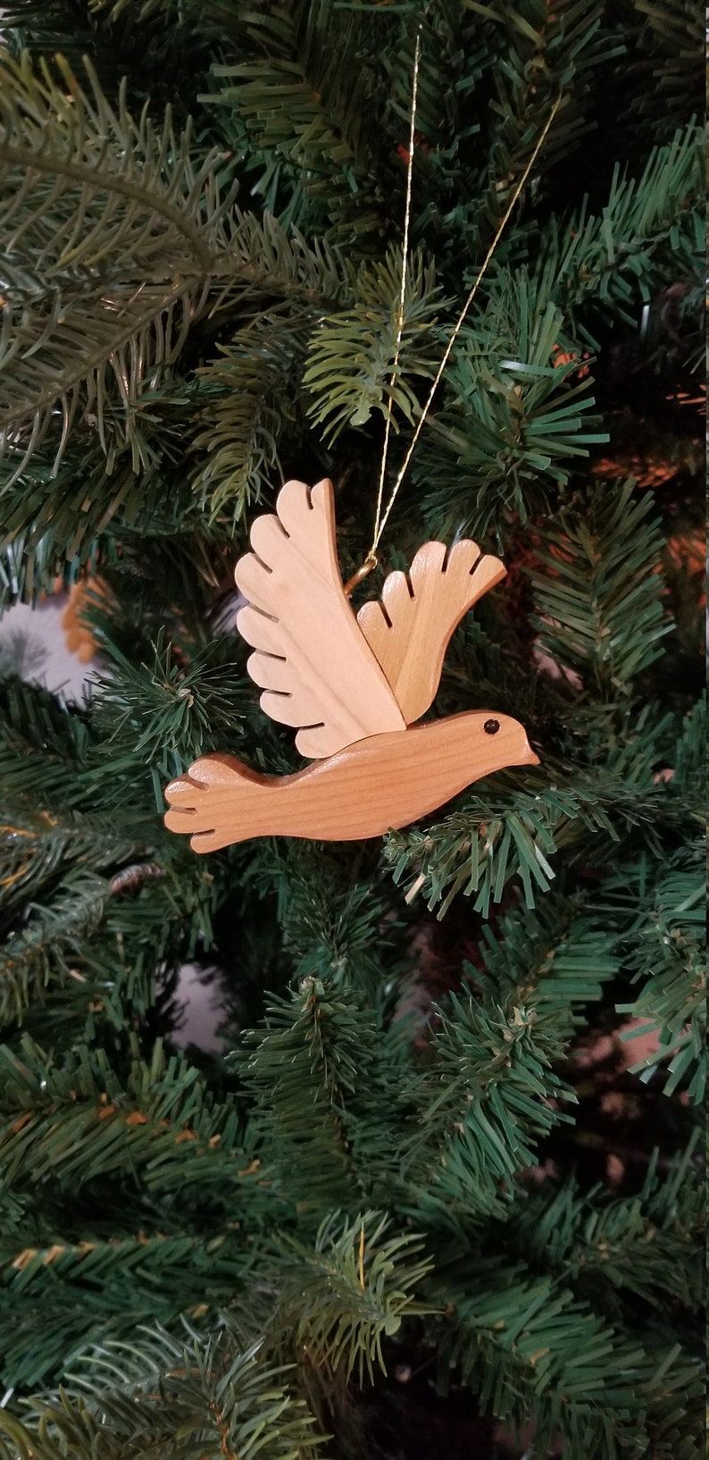 DOVE CHRISTMAS Ornament. On sale until sold out.. Trim the tree with meaningful symbols like our peace dove ornament. image 1