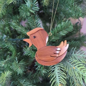 DUCKY CHRISTMAS ORNAMENT Carving.  Cute little duck with lots of personality, perfect for your holiday tree.