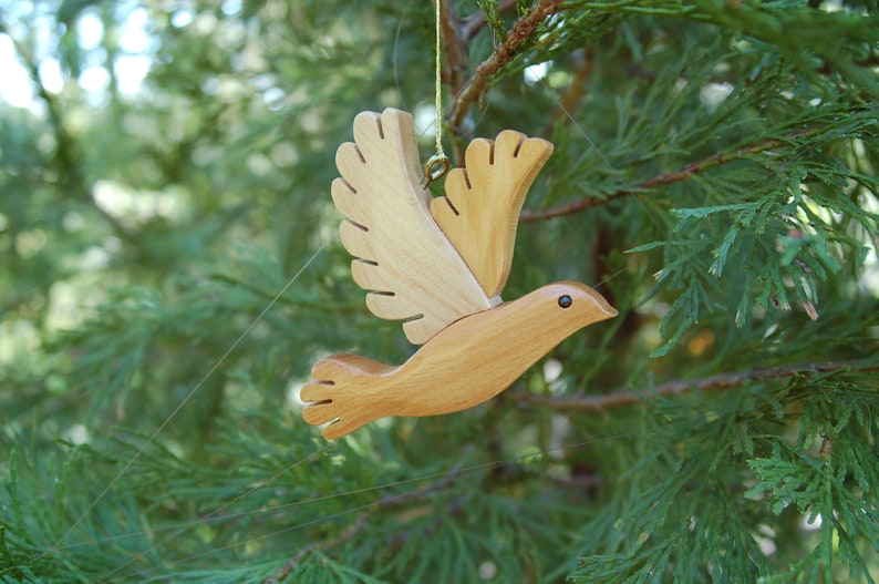 DOVE CHRISTMAS Ornament. On sale until sold out.. Trim the tree with meaningful symbols like our peace dove ornament. image 2